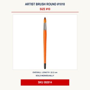 Artist Brush Round #1010 - #10 - 22.2cm