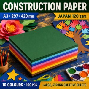 Art Paper Construction Paper 100shts 80/120gsm - A3, 120gsm