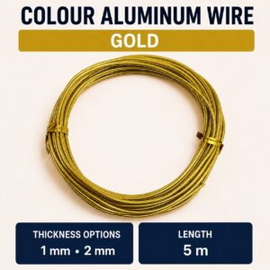 Aluminium Wire - Gold, 1mm x 5m