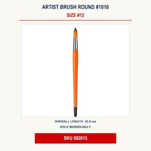 Artist Brush Round #1010 - #12 - 22.8cm