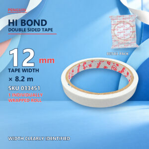 Hi Bond Double Sided Tape - 12mm x 8.2m