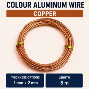 Aluminium Wire - Copper, 1mm x 5m