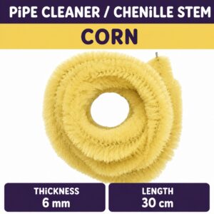 Pipecleaner/Chenille Stem 6mm (40pcs/Pack） - corn