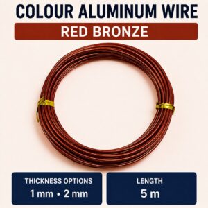 Aluminium Wire - Red Bronze, 1mm x 5m