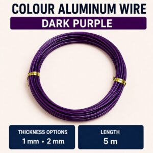 Aluminium Wire - Dark Purple, 1mm x 5m