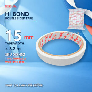 Hi Bond Double Sided Tape - 15mm x 8.2m