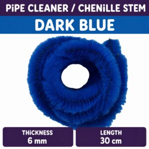 Pipecleaner/Chenille Stem 6mm (40pcs/Pack） - Dark Blue