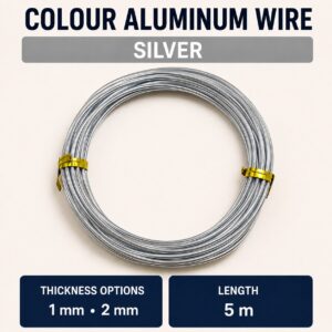 Aluminium Wire - Silver, 1mm x 5m