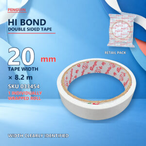 Hi Bond Double Sided Tape - 20mm x 8.2m