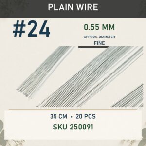 Craft Wire 35cm (20Pcs) - Plain Wire #24, #24