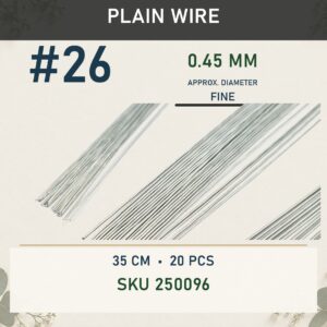 Craft Wire 35cm (20Pcs) - Plain Wire #26, #26