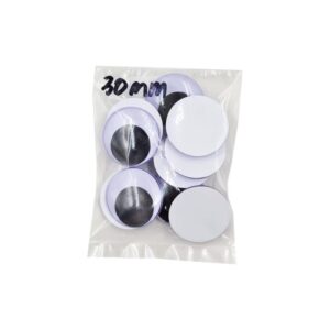 Plastic Movable Eyes (Without Adhesive) - 30mm