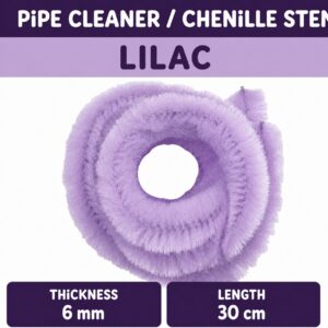 Pipecleaner/Chenille Stem 6mm (40pcs/Pack） - Lilac