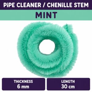 Pipecleaner/Chenille Stem 6mm (40pcs/Pack） - Mint