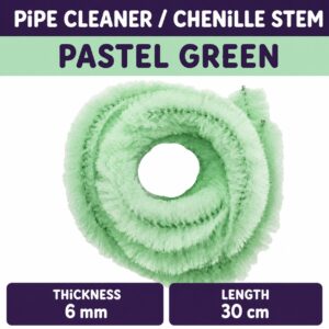 Pipecleaner/Chenille Stem 6mm (40pcs/Pack） - Pastel Green