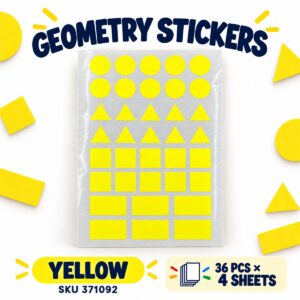 Geometry Sticker (36Pcs X 4 Sheets) - Yellow