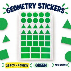 Geometry Sticker (36Pcs X 4 Sheets) - Green