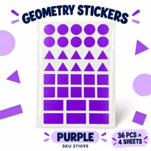 Geometry Sticker (36Pcs X 4 Sheets) - Purple