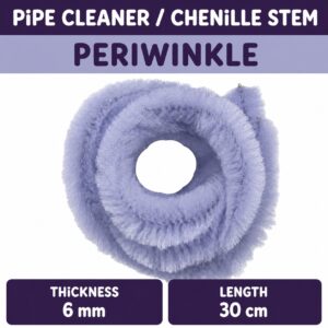 Pipecleaner/Chenille Stem 6mm (40pcs/Pack） - Periwinkle