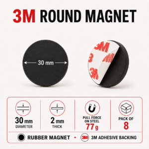 3M Round Magnet - 30mm x 8pcs
