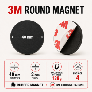3M Round Magnet - 40mm x 4pcs