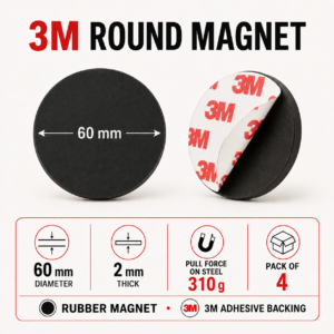 3M Round Magnet - 60mm x 4pcs