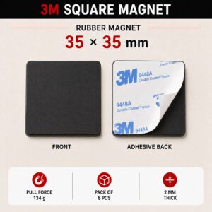 3M Square Magnet - 35mm x 8pcs