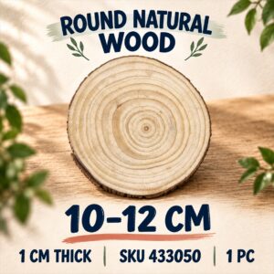 Round Natural Wood 2cm Thick - 10cm - 12cm