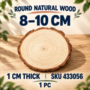 Round Natural Wood 2cm Thick - 8cm - 10cm