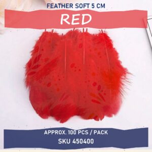 Feather Soft 5cm (100pcs/pkt) - Red