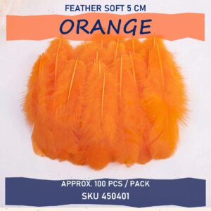 Feather Soft 5cm (100pcs/pkt) - Orange