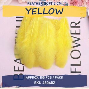 Feather Soft 5cm (100pcs/pkt) - Yellow