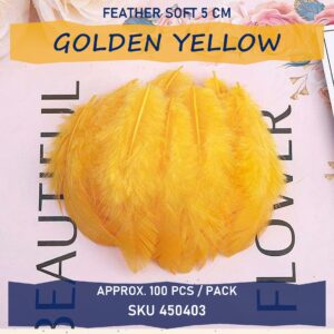 Feather Soft 5cm (100pcs/pkt) - Golden Yellow