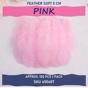 Feather Soft 5cm (100pcs/pkt) - Pink
