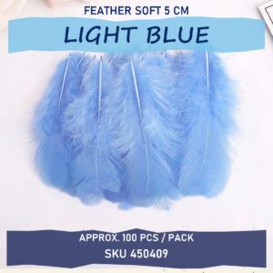 Feather Soft 5cm (100pcs/pkt) - Light Blue