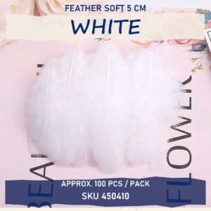 Feather Soft 5cm (100pcs/pkt) - White