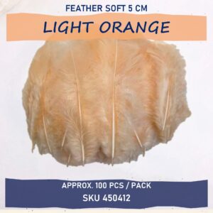 Feather Soft 5cm (100pcs/pkt) - Light Orange