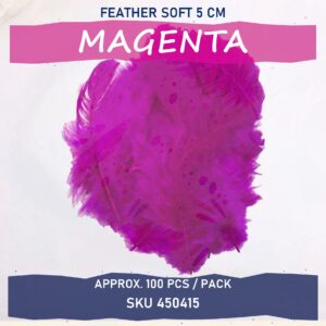 Feather Soft 5cm (100pcs/pkt) - Magenta