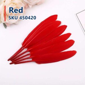 Feather Stiff 10cm (50pcs/pack) - Red