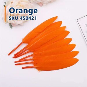 Feather Stiff 10cm (50pcs/pack) - Orange