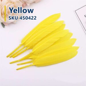 Feather Stiff 10cm (50pcs/pack) - Yellow