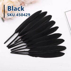 Feather Stiff 10cm (50pcs/pack) - Black