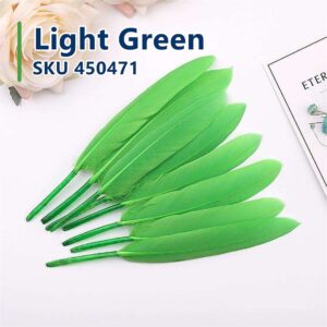 Feather Stiff 10cm (50pcs/pack) - Light Green