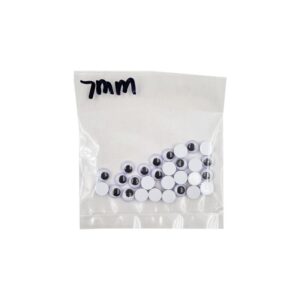 Plastic Movable Eyes (Without Adhesive) - 7mm
