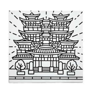 Canvas Panel (Sg Theme) W Colour & Brush - Buddha Tooth Relic Temple