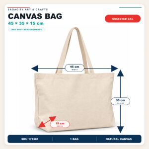 Canvas Bag - 45cm x 35cm x 15cm