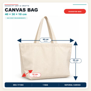 Canvas Bag - 40cm x 30cm x 10cm