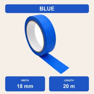 Colourful Masking Tape 20m - Blue, 18mm