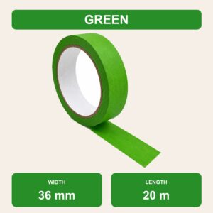 Colourful Masking Tape 20m - Green, 36mm