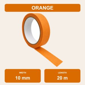 Colourful Masking Tape 20m - Orange, 10mm